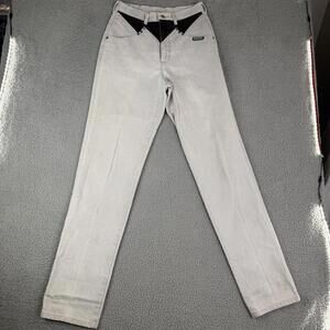 Rough Rider VTG Gray Black Bareback High Rise Western Stud Jeans Women's 28x36